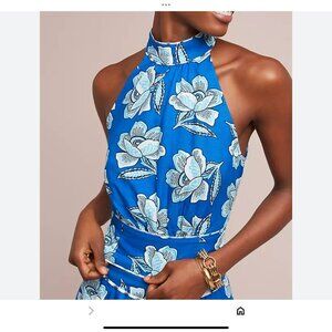 Anthropologie Maeve Blue Floral Tank top